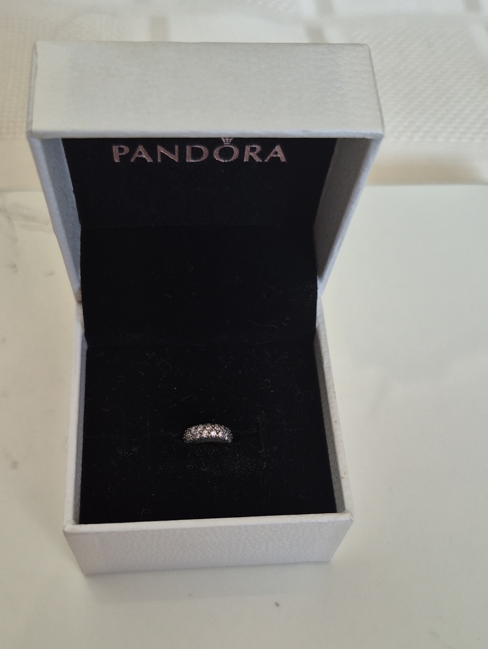 Pandora Pink Spacer Charm with Sparkling Crystals